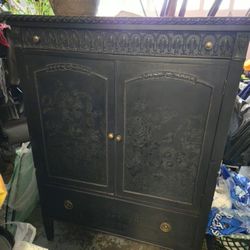 Black Vintage Tall Dresser