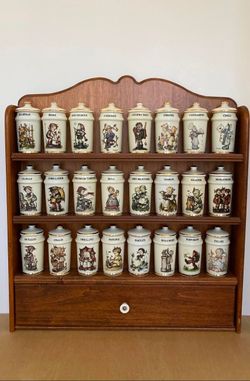Vintage Hummel Spice Jar Set (with rack)