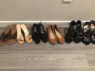 6 pairs of women's shoes, size 8-8.5, for all $ 10