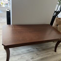 Rectangular Coffee Table – Dark Wood Finish