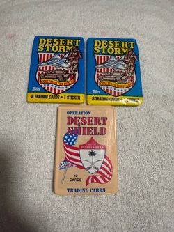 Desert storm and desert shield trading cards