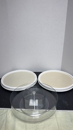 Lazy Susan Turntable Set with Trays