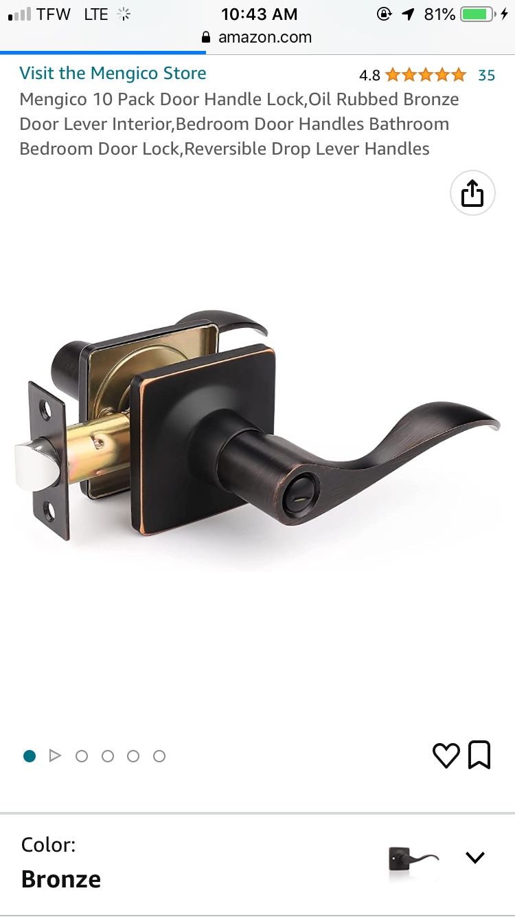 10 Pack Modern Door Handles