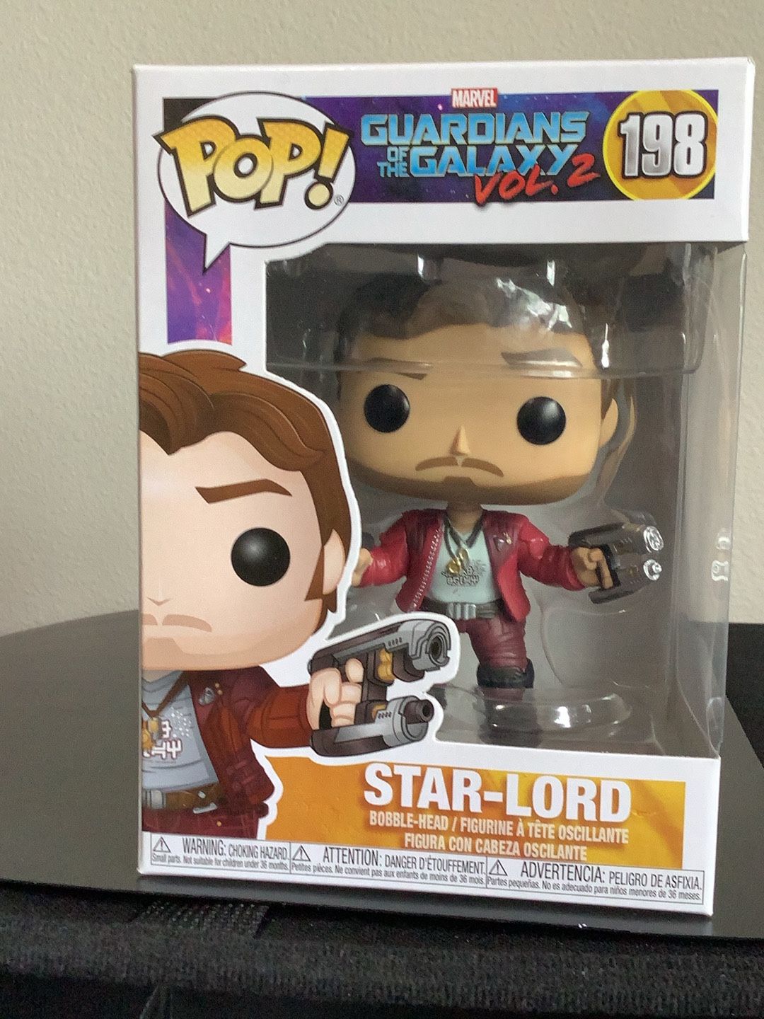 Funko Pop Marvel Guardians of the Galaxy Vol. 2 Star-Lord #198