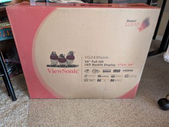 New Viewsonic 24" 1080p 60hz Monitor (Model VG2439smh)