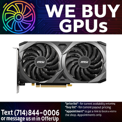 MSI RTX 3060 Ti VENTUS 2X OCV1 LHR - Professionally Refurbished - 3 Month Warranty - Local Business - Fixed Price