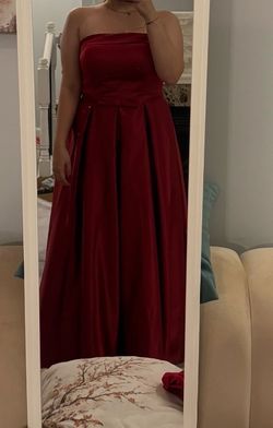 Red evening gown