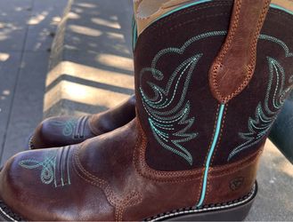Ariat Brown Leather Cowboy Boots Womens 10