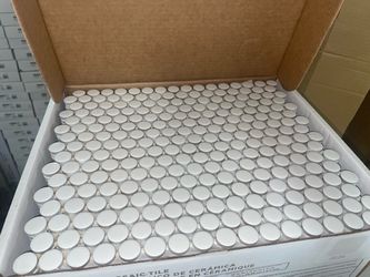 Daltile Ceramic Mosaic Tile Satin White RE19