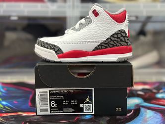Size 6C - Air Jordan 3 Fire Red - $110