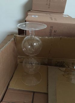 CANDLE HOLDERS- glass candleholder and vases