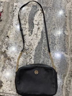 Michael Kors Black Leather Crossbody purse