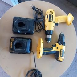 2 De Walt Drills CORDLESS & CHARGERS