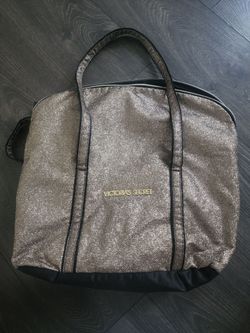 Victoria Secret gold glitter large tote bag