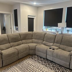 L-Shaped Fabric Couch