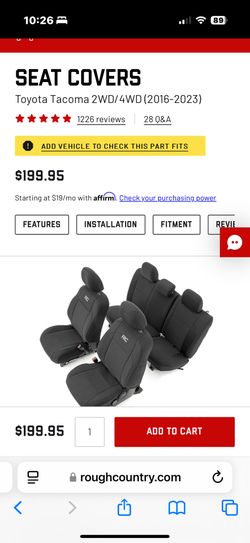 3rd Gen Tacoma Seat Covers