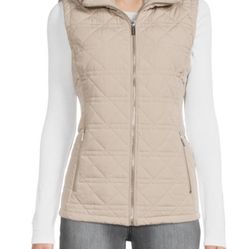 Calvin Klein Faux Fur NWT Quilted Puffer M Vest 