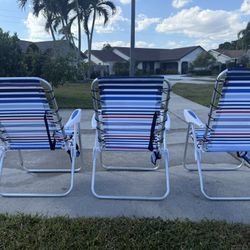 3 Folding Chairs 