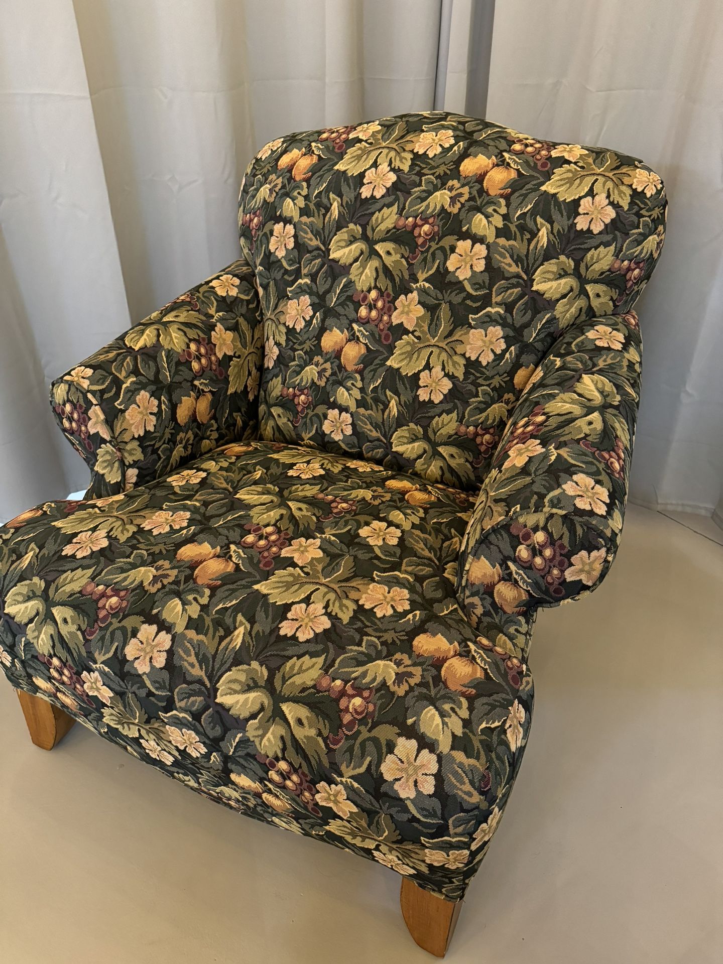 Drexel Heritage Chair, Ottoman & Pillows (3)