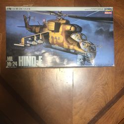 Mil Mi-24 HIND-E Hasegawa Model Helicopter 1:72 Scale Gunship
