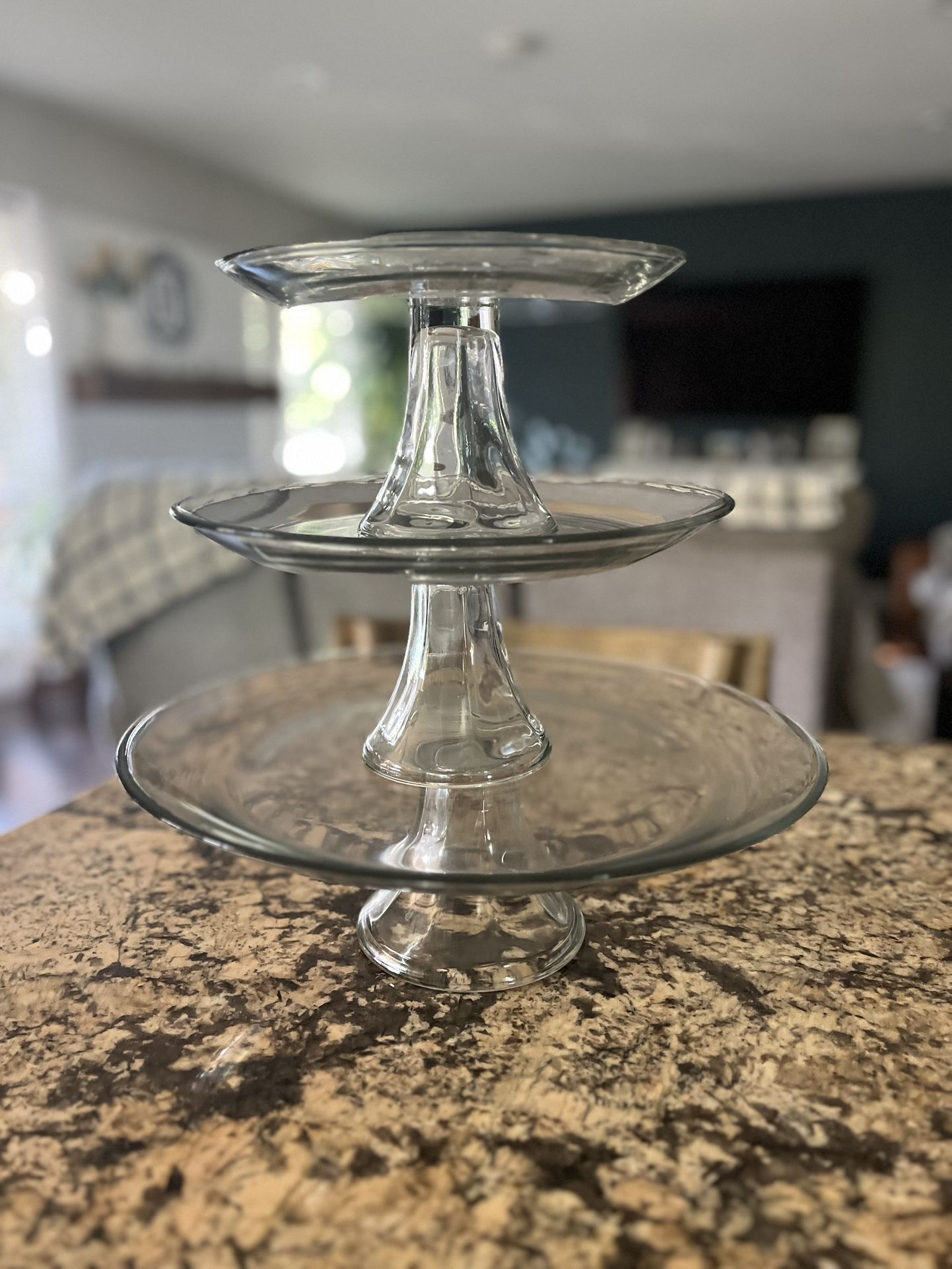 Glass 3 Tier Cake and Cupcake Stand