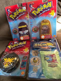 Pokémon & Digimon Collector Marble Sets Lot brand new old stock vintage