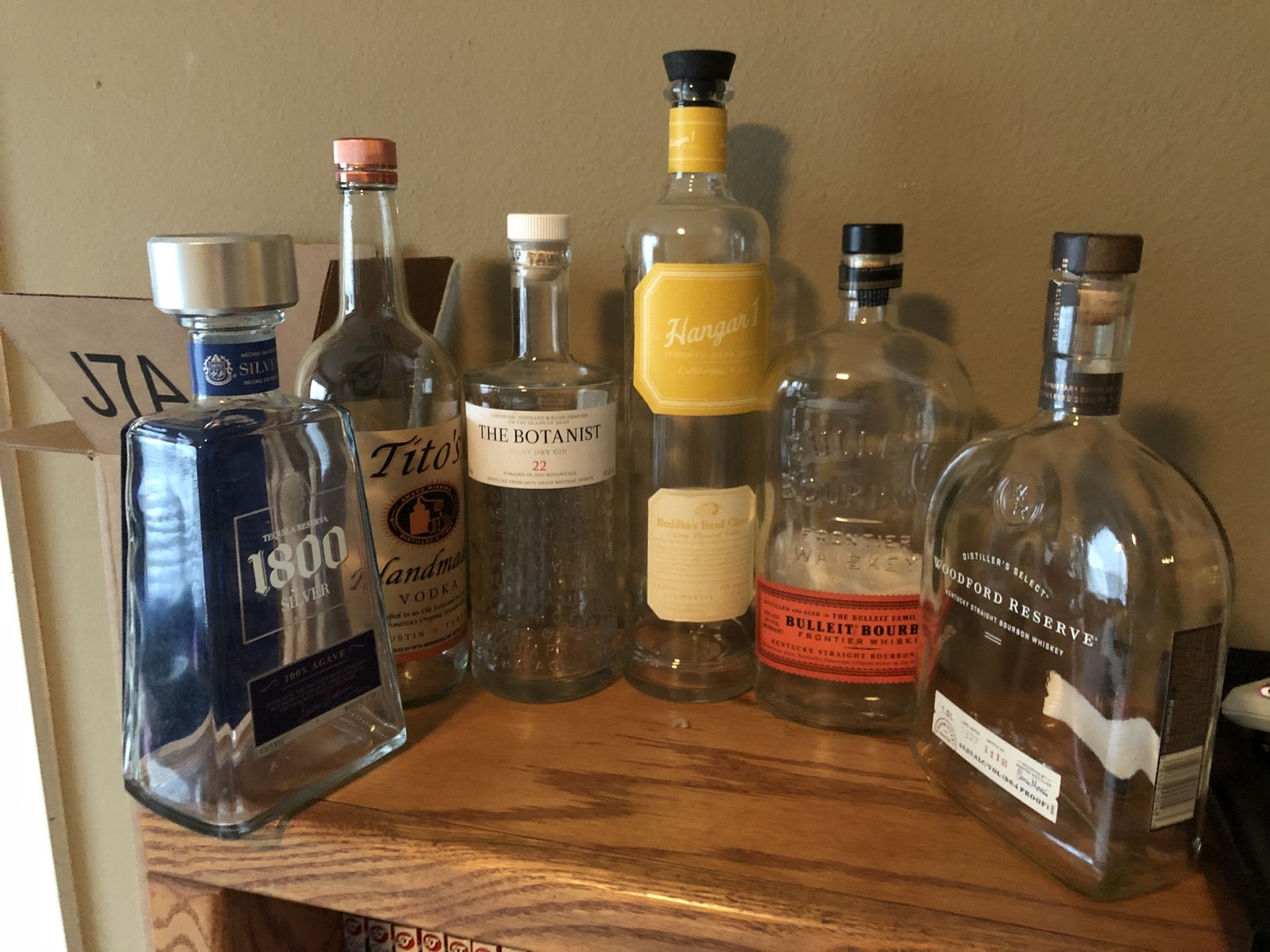 Empty Liquor Bottles Great for DIY