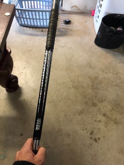 Black Pool Cue Stick with Wrap Grip