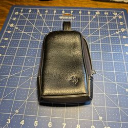 Texas Instruments TI Calculator Black Leather Zipper Carry Case w Belt Loop