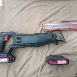 Hyper Tough Reciprocating Saw, with Two 1.5Ah Battery Packs