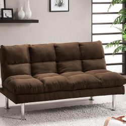Brand New Brown Futon Sofa Sleeper 