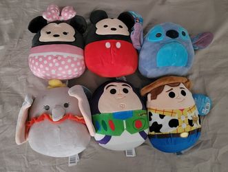 disney 8" squishmallow set of 6 brand new 