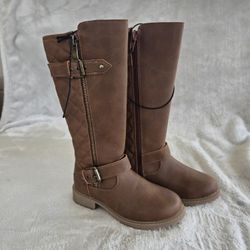 KIDS BOOTS GIRLS NWT SIZE 11M   TH HAILEY COGNAC BROWN