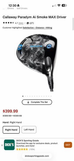 Brand New Callaway Paradym AI Smoke