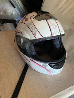 TMS white pink Butterfly Street Sport Helmet