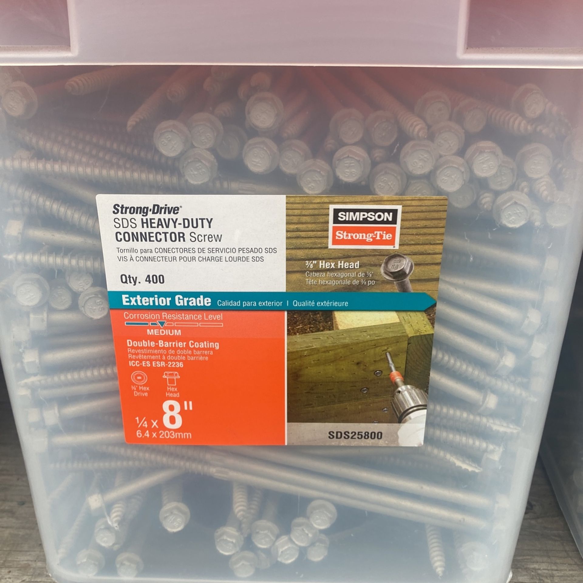 Simpson Strong-Tie SDS 1/4” X 8” Screws