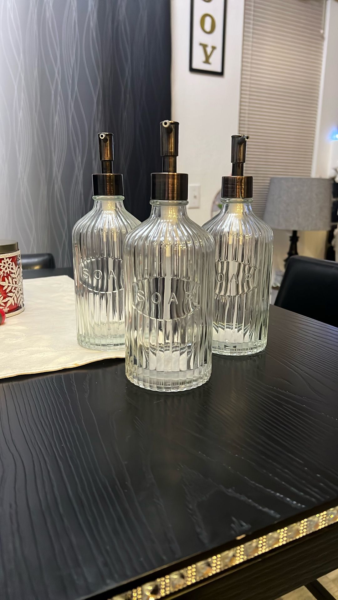 Glass Hand Soap Dispensers