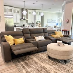 Perfect Man Cave Electric Leather Sectional