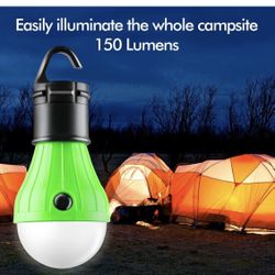 FLY2SKY Tent Lamp Portable LED Tent Light 4 Packs Clip Hook Hurricane Emergency Lights LED Camping Light Bulb Camping Tent Lantern Bulb Camping Equipm