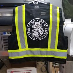 Cobra Kai Safety Vest - Black with White Vinyl Decals