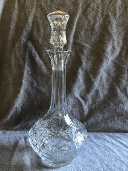 Antique hand cut crystal decanter