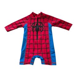 Spider-Man Rash Guard SZ 3-6M Bathing Suit