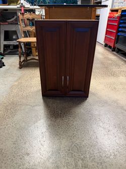Cherry Wood Double Door Wall Cabinet