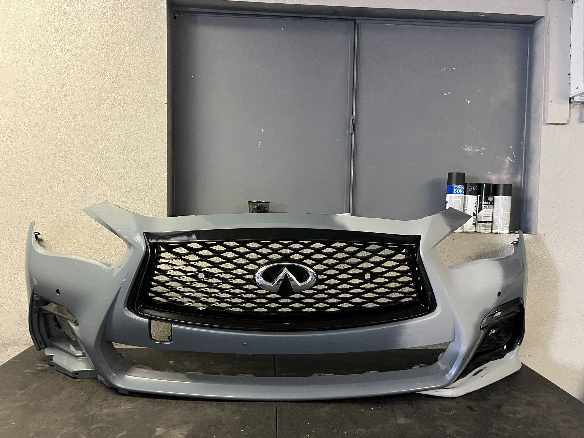 2018-2019-2020-2021-2022 INFINITI Q50 SPORT FRONT BUMPER OEM USED