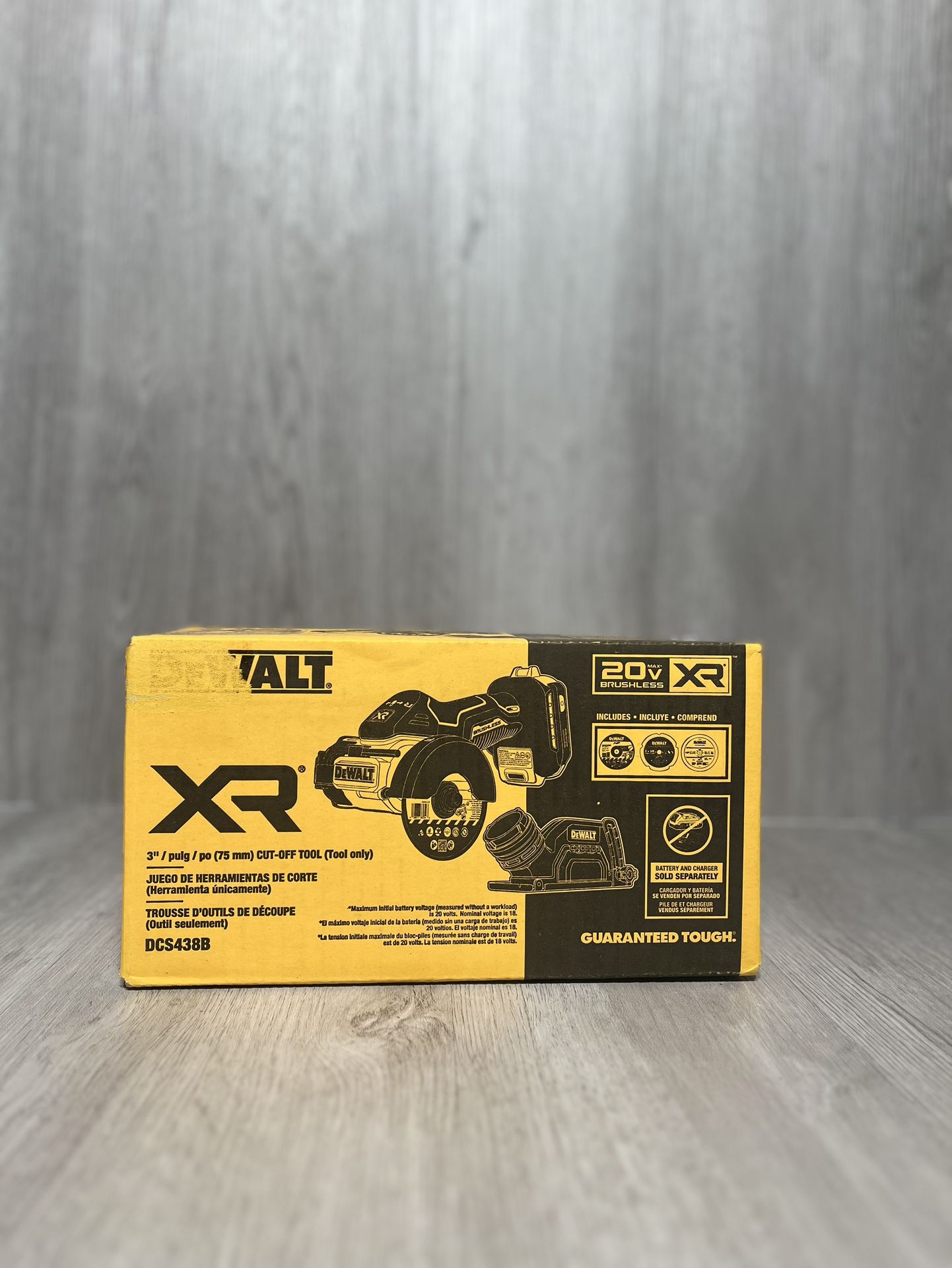 DeWalt 20V MAX XR 3” Cut-Off Tool (DCS438B) featuring a brushless motor for high performance and durability. It’s compact, designed for precision cutt