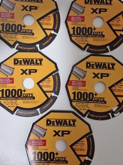 Dewalt up 4/1/2 inch metal cutting  blades 5 of them