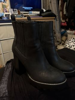 Black Booties With A Heal