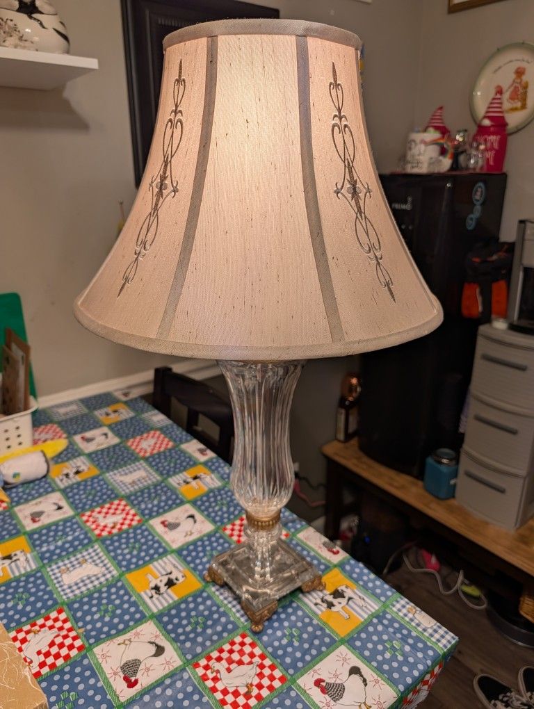 Antique Crystal Lamp