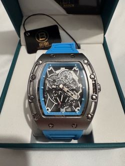 ✨ BIBI Luxury Skeleton Watch – Bold Blue Edition ✨