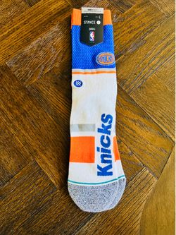 Men's New York Knicks NBA Basketball Stance Stripe Crew Socks Size Large 9-13